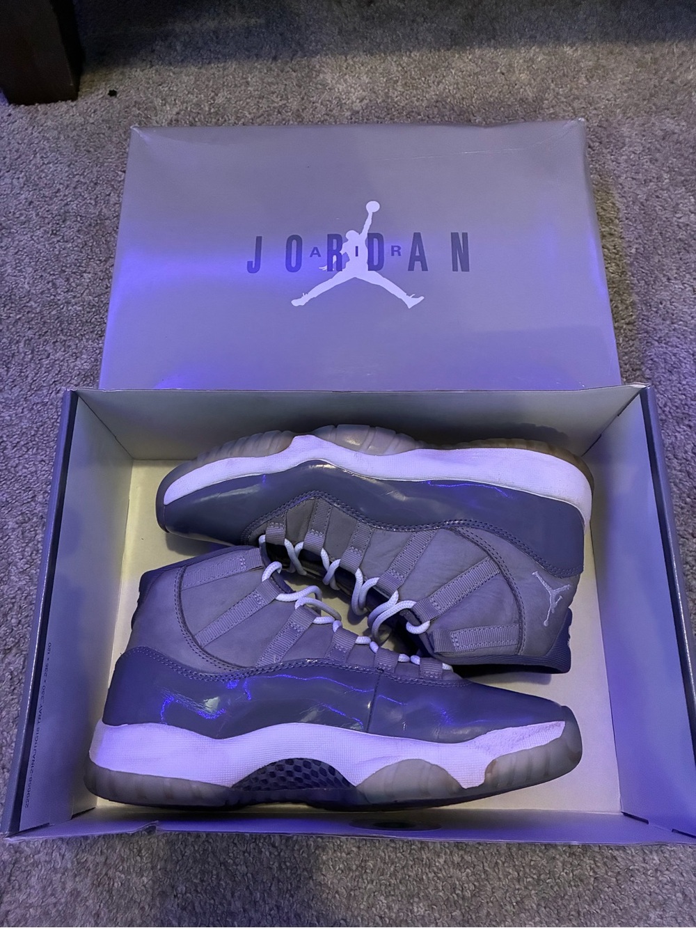 Jordan 11s “cool grey” Men’s Sneakers - Grey and White